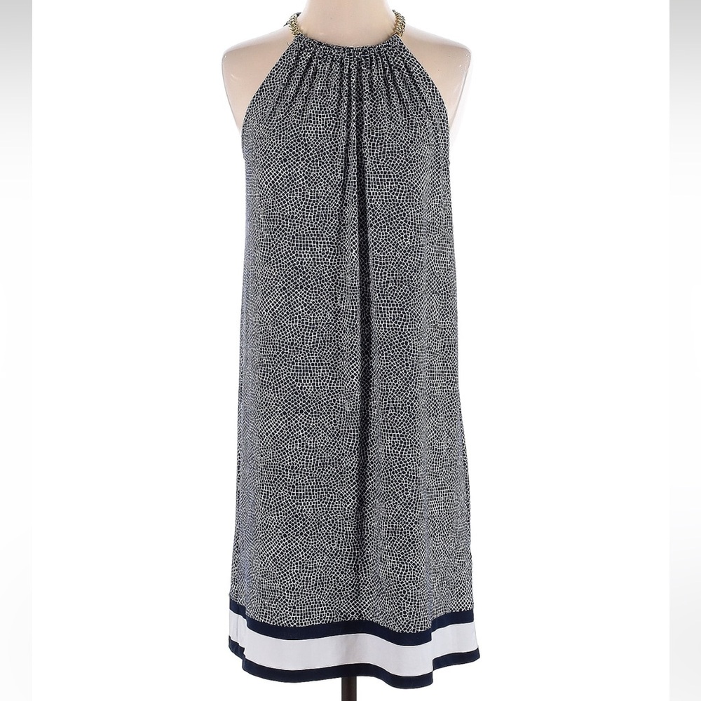 MICHAEL Michael Kors Black & White Halter Shift Dress